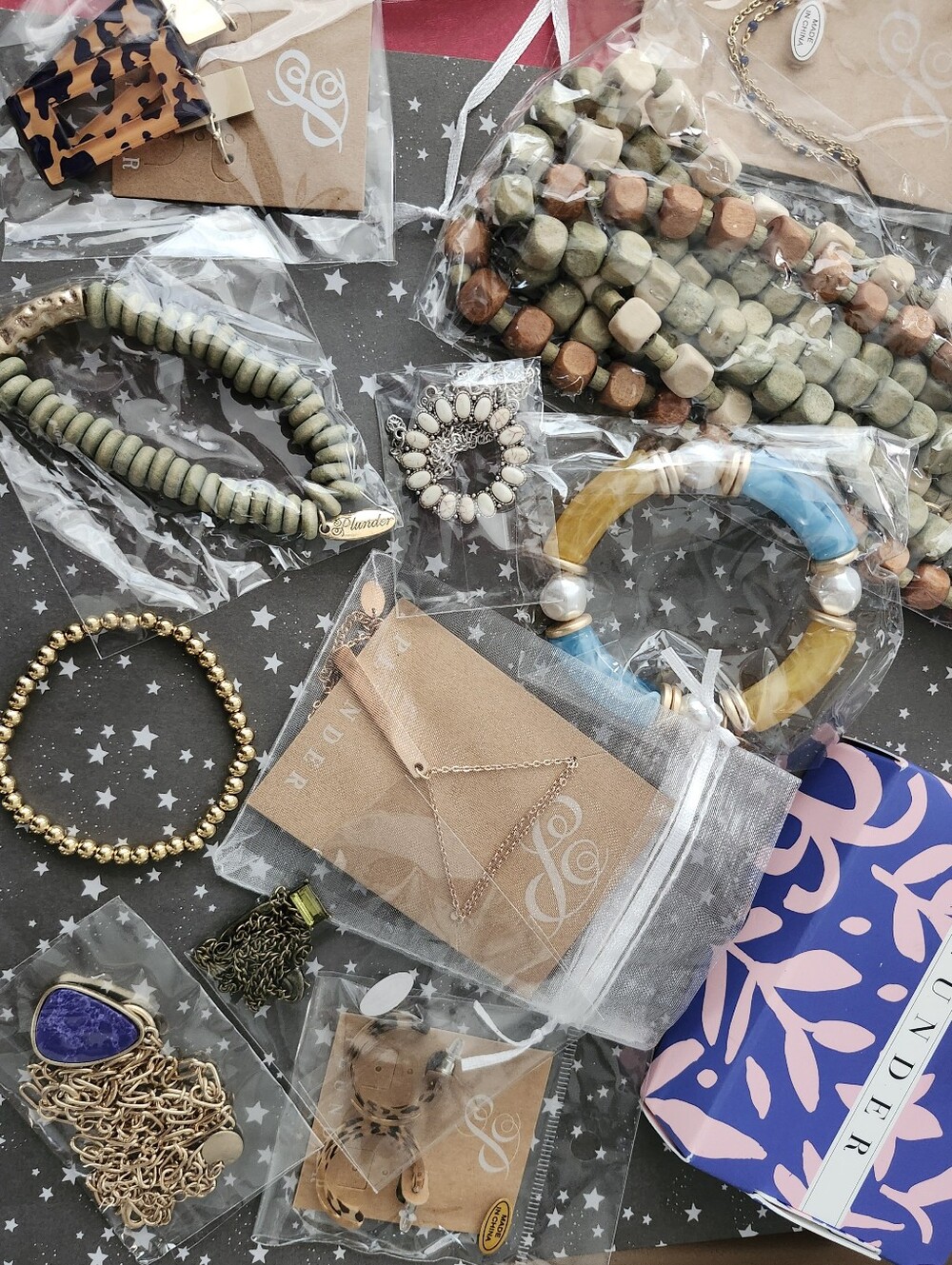 24 Piece Plunder Jewelry + Velvet Pouches for Each Piece Gift Stockings Lot 2
